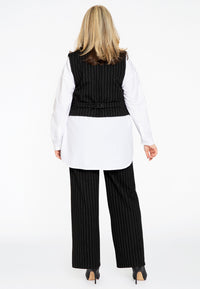 Vest interlock PINSTRIPE - black - #3