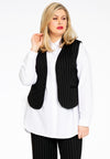 Vest interlock PINSTRIPE - black 