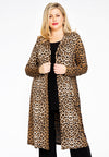 Blazer long leopard - marron
