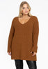 Pullover with rib - brown