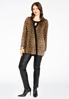 Tunic flare asymmetric LEOPARD - brown - #2