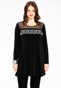 Tunic wide bottom chain - black - #1