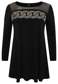 Tunic wide bottom chain - black - #4