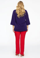 Shirt A-line turtle neck DOLCE - purple  - #3