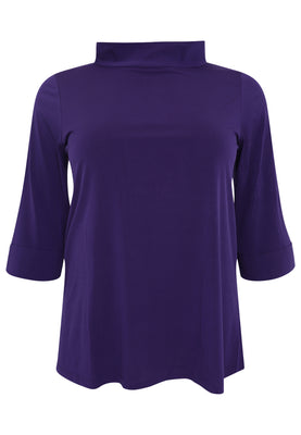 Shirt A-line turtle neck DOLCE - purple  - #4