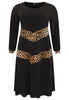 Dress with panels LEOPARD - black - #4