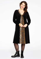 Pleated dress LEOPARD - black - #2