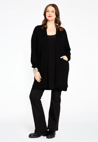 Cardigan with pockets - black - #2