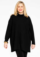 Pullover high neck RIB - black - #1