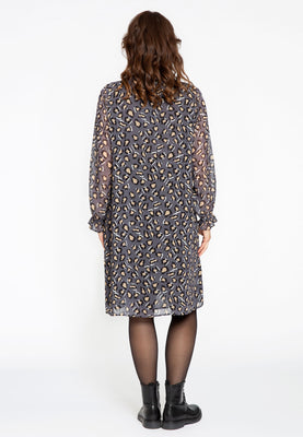 Dress Aline smock CHEETAH - grey  - #3