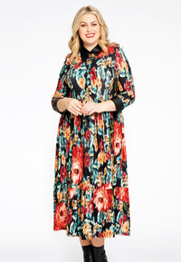 Dress with frill BYZANTINE - black - #1