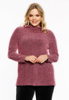 Shirt A-line turtle neck SPARKLE - pink