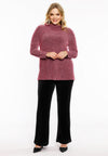 Shirt A-line turtle neck SPARKLE - pink