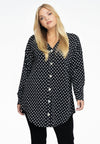 Chemisier large polkadot - Noir