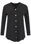 Blouse wide POLKADOT - black - #4