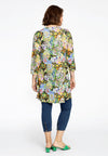 Tunic wide bottom frill FLOWERY - black - #3