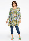 Tunic wide bottom frill FLOWERY - black - #2