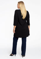 Tunic wide bottom V-neck BUBLÉ - black  - #3