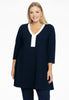 Tunic wide bottom V-neck BUBLÉ - blue