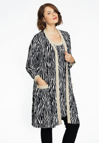 Cardigan lurex rib ZEBRA - black - #1