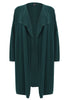 Cardigan drape neck cashmere - dark green - #4