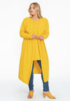 Cardigan drape neck cashmere - yellow