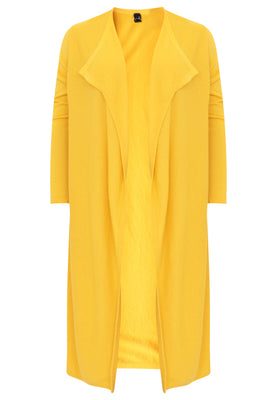 Cardigan drape neck cashmere - yellow - #4