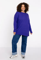 Pullover with slits Woolmix - purple  - #2