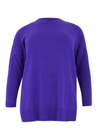 Pullover with slits Woolmix - purple  - #4