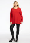 Pull v-neck cashmere - light red