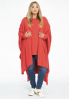 Poncho cashmere - light red