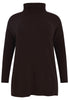 Pullover high neck rib - brown - #4