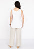 Singlet flare LINEN - white - #3