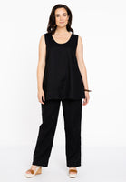 Singlet flare LINEN - black - #2