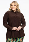 Chemisier court a-ligne dolce - marron