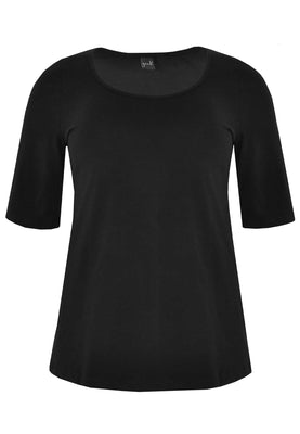 T-shirt COTTON - black  - #4