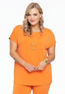 T-shirt cap sleeves DOLCE - orange  - #1