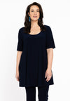 Tunique avec cou profond wide bottom dolce - bleu