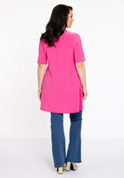 Tunic wide bottom deep neck DOLCE - pink - #3