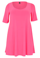 Tunic wide bottom deep neck DOLCE - pink - #4