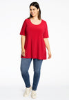 T-shirt coupe évasée dolce - Rouge