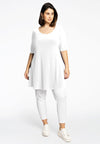 Tunic wide bot short sl. dolce - Blanc