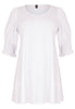 Tunic wide bottom cuff COTTON - white  - #4