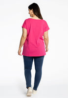 T-shirt cap sleeves COTTON - pink - #3