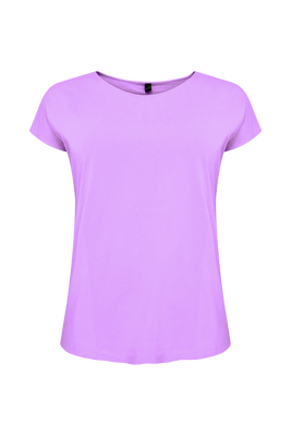 T-shirt cap sleeves COTTON - light purple - #4