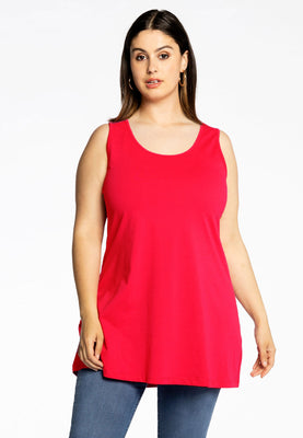 Singlet flare COTTON - red  - #1