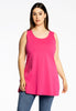 Singlet flare COTTON - pink