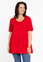 Tunic flare COTTON - red - #1