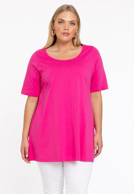 Tunic flare COTTON - pink - #1