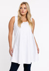 Singlet wide bottom VISCOSE - white